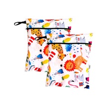 2 Adet, 30 X 35 Cm, Jungle Desen, Sıvı Geçirmeyen Çok Amaçlı Çanta, Ekonomik Set, Yıkanabilir Çok Renkli