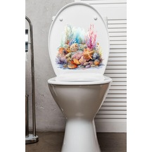 Deniz Yıldızları Deniz Kabukları Mercan Temalı Klozet Banyo Sticker Diğer