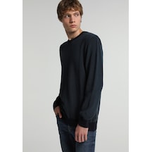 Colin's Colins Regular Fit Yuvarlak Yaka Düz Erkek Lacivert Kazak Cl1080527 Q1.v2 Nav