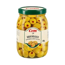 3 Adet Cem Biber Dolgulu Yeşil Zeytin 900 G 4xl
