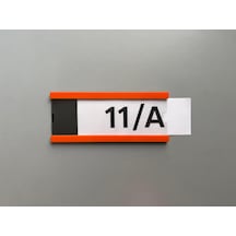 Okul Sınıf Kapı Numarası Ve İsimliği 21x9 Cm - Turuncu - Kolay Değiştirilebilir