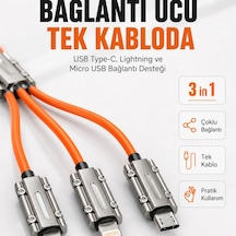 Çinko Alaşımlı Metal Konnektörlü Dayanıklı 6a Hızlı Şarj Kablosu