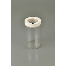 Lengo 1600 Ml Mühürlü Vakumlu Borosilikat Cam Erzak Saklama Kavanozu Şeffaf Beyaz