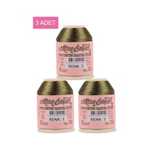 Jenerik 3 Adet Altınbaşak Oya Ve Dantel İpi 20 Gr - Royaleks - No: 003