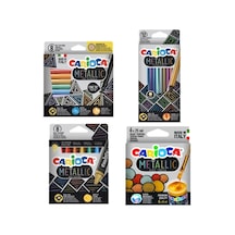 Metalik Seri Boyalar 4 Lü Set Kuru / Pastel / Keçeli / Guaj