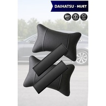 Daihatsu Hijet Uyumlu Deri Kemer Koruyucu Siyah Set Deri Yastık Lüks