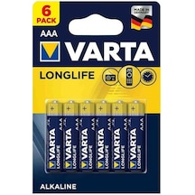 Varta Longlife Alkaline AAA İnce Kalem Pil 6'lı