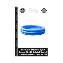 Premium Etkinlik Oyun Bahçe 58446 Cristal Renkli 3 Bölme Havuz 168x38 Cm Çok Renkli