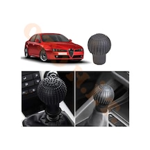 Alfa Romeo 159 Manuel Uyumlu Vites Kılıfı Masajlı Mat Siyah
