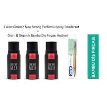 Chronic Strong Men Erkek Deodorant 3 x 150 ML + Diş Fırçası