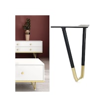 Sones Lh-s0006 Metal Mobilya Destek Ayakları, Yükseklik: 25cm Siyah Altın