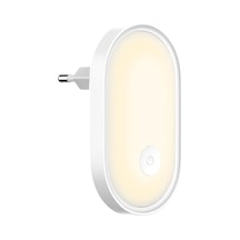 Sensörlü Led Gece Lambası Prize Takılan Otomatik Karanlık Sensörlü Gece Işığı Bebek Odası Koridor Yatak Odası Ts-n24 1.0 Beyaz Gri