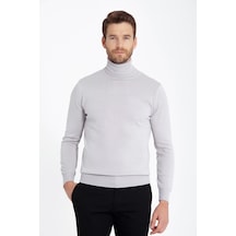 Hatemoğlu Açık Gri Balıkçı Yaka Triko Kazak Altın Açık Gri Hatemoğlu Açık Gri Balıkçı Yaka Triko Kazak Altın Açık Gri