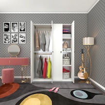 Kenzlife Gardırop 4 Kapılı Kapaklı Devetabanı Byz 173 120 42 Gardolap Dolap Ofis