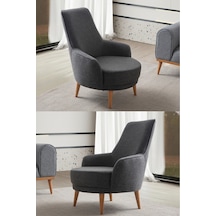 Rebull Keten Berjer Antrasit Tekli Koltuk Siyah