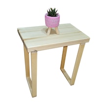 Basictable40 Doğal Ahşap Tekli Sehpa Çay Sehpası 40x26cm