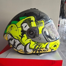 Kapalı Kask Axxıs Mat Gri Timsah Desenli S Çok Renkli