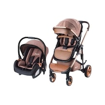 Crom Travel Sistem Bebek Arabası Kahverengi St452