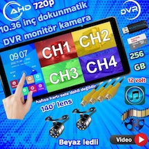 Havalı Tohum Makinası Mibzer 2 Adet Ahd 720p Beyaz Ledli Kamera Dokunmatik 10.36 İnç Monitör 12 V