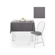 Gri Düz Renk Petek Dokuma Masa Örtüsü 140x220