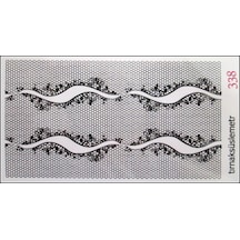 Siyah Dantel Tırnak Sticker TırnakDövme Nail Art 338