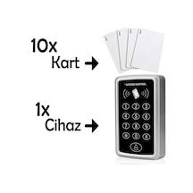 Sonex Rfid Şifreli Kapı Kilidi - Kartlı Geçiş Kontrol Sistemi -10 Adet Kart