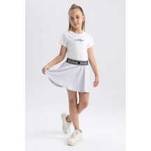 Kız Çocuk Şort Etek Gri