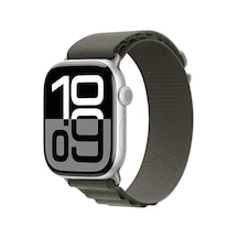 Watch 10 46mm Uyumlu Ogaa Krd-74 Hasır Kordon-yeşil