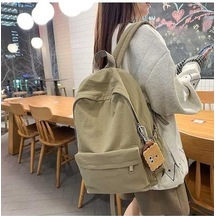 Luckydog Kadın Naylon Sırt Çantası Öğrenci Okul Çantası Büyük Kapasiteli Seyahat Sırt Çantası Beyaz Beyaz