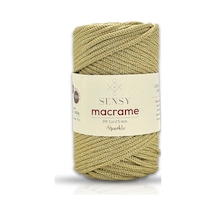 Sensy 5 Mm - Simli 400 Gr Polyester Makrome Ipi Hardal 75 M Polyester Makrome Ip Supla Ip Ve Çanta Ipliği