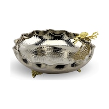 Nikelli Dövme Bakır Çikolata ve Şeker Kabı 30  cm