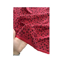 İpek Cupro Kumaş En 140 Cm Parlak Dökümlü Elbise, Gömlek, Kimono, Takım Ve Pantolon 1200 -16 Kırmızı Çiçekli