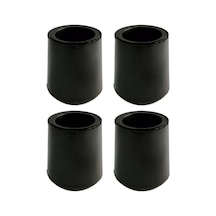 25 Mm Pvc Sandalye Profil Ayak Pabucu Sessiz Yumuşak - Siyah 4 Adet Siyah Diğer