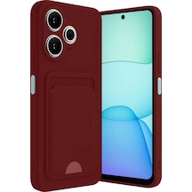 Newface Xiaomi Redmi 13 4g Kılıf Kelvin Kartvizitli Silikon - Bordo