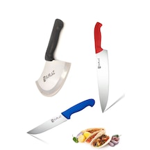 3'Lü Mutfak Bıçak Seti Şef Bıçağı Börek Bıçağı Et Bıçağı