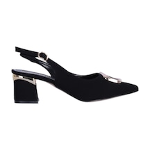 Esracan 2809 5cm Slingback Kadın Topuklu Ayakkabı siyah