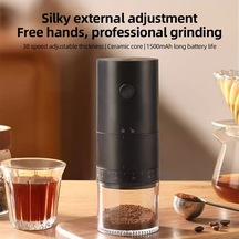 Bloomnest Seramik Bıçaklı Usb Şarjlı Elektrikli Çapak Kahve Öğütücü, 38 Öğütme Ayarı Beyaz