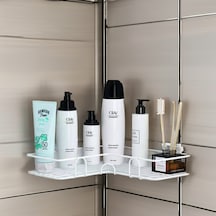 Tekli Geniş Banyo Rafı L Tasarım Banyo Düzenleyici Yapışkanlı Çok Amaçlı Köşe Rafı Organizatör Beyaz Tekli Geniş Banyo Rafı L Tasarım Banyo Düzenleyici Yapışkanlı Çok Amaçlı Köşe Rafı Organizatör Beyaz