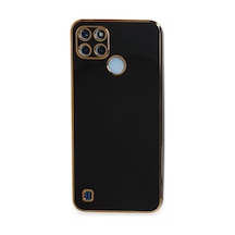 Realme C25y Kılıf Volet Silikon - Siyah -