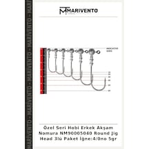 Özel Seri Hobi Erkek Akşam Nomura Nm90005040 Round Jig Head 3lü Paket İğne:4/0no 5gr standart