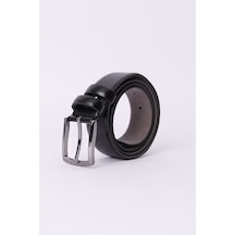 Tudors Erkek 3,5 Cm Klasik Siyah Kemer-22891 Siyah