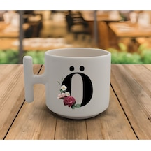 Latte & Espresso El Yapımı 'ö' Baş Harf Kupa T Kulp Kupa 200 Ml Beyaz