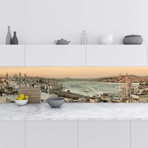 Mutfak Tezgah Arası Folyo Fayans Kaplama Folyosu Panoramik İstanbul