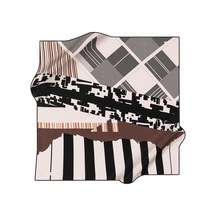 90x90 Pierre Cardin Crepe Saten Beyaz-kahve-gri Beyaz-kahve-gri