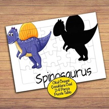 Spinosaurus - Dinozor 24 Parça Çocuklara Özel Yapboz Tablo-19283