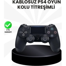 Şarjlı Kablosuz Ps4 Oyun Kolu Titreşimli Hassas Kontrol Mh-hs6936-9104 Siyah