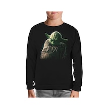 Star Wars - Yoda 3 Siyah Çocuk Sweatshirt Siyah Star Wars - Yoda 3 Siyah Çocuk Sweatshirt Siyah