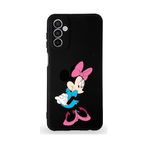 Samsung Galaxy A15 Uyumlu Lansman Kılıf Içi Kadife Minnie Mouse-f Tasarımlı Kapak Çok Renkli