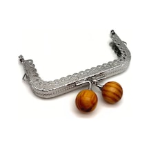 Angel Çanta Aksesuar 8.5 Cm Gümüş Renk Ahşap Toplu Cüzdan Klipsi, Cüzdan Bursu