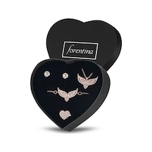 Forentina Rose Melek Kanadı Kolye Bileklik Küpe Set  Ps1255